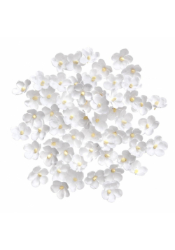 Kwiaty papierowe białe 2cm 60szt