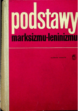 Podstawy marksizmu - leninizmu Podręcznik