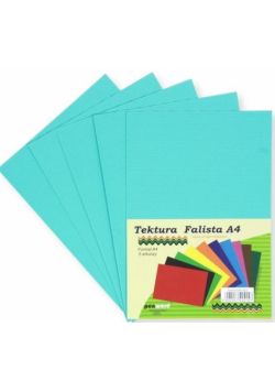 Tektura A4 falista jasnoniebieska 5szt