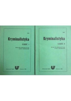 Kryminalistyka część I i II