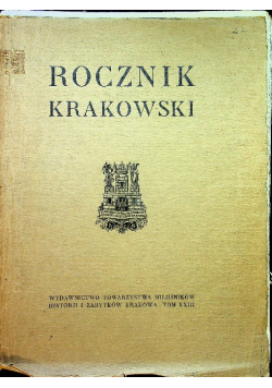 Rocznik Krakowski Tom XXIII 1932 r