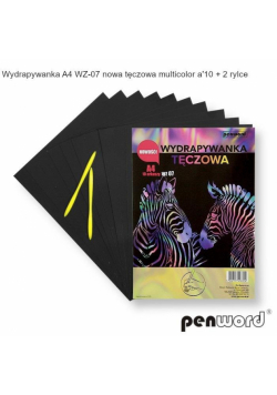 Wydrapywanka tęczowa A4 10 arkuszy WZ-07