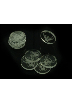 Znaczniki akryl transparentne hełm 22x3mm 10szt