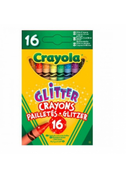 Kredki świecowe brokatowe 16 kolorów CRAYOLA