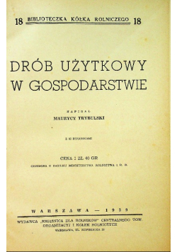 Drób użytkowy w gospodarstwie 1939 r.