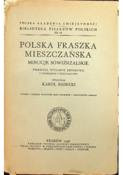 Polka fraszka mieszczańska 1948 r.