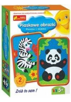 Piaskowe obrazki - Panda i Zebra