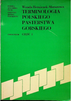 Terminologia polskiego pasterstwa górskiego