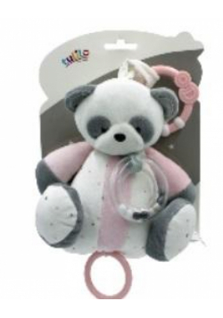 Pozytywka panda różowa 18cm