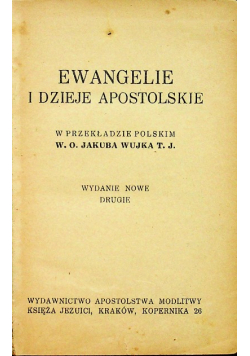 Ewangelie i dzieje apostolskie 1938 r