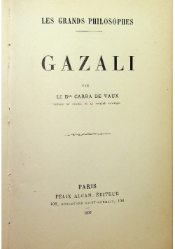 Gazali les grands philosophes 1902 r.
