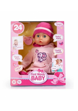 Lalka First Words Baby 38 cm szara