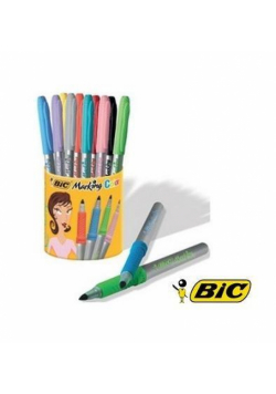 Markery Permanentne Mix Kubek 9+1 BIC