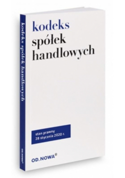 Kodeks spółek handlowych 28.01.2020
