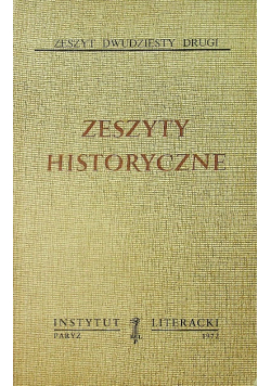 Zeszyty historyczne zeszyt 22