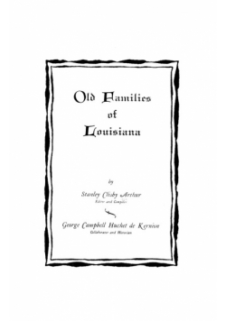 Old Families of Louisiana