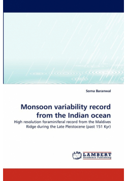 Monsoon variability record from the Indian ocean