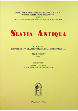 Slavia antiqua tom XXXIX