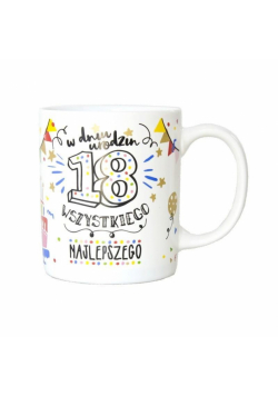 Kubek Q 768 Urodziny 18 konfetti