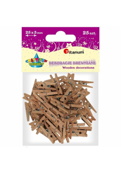 Klamerki drewniane naturalne 25szt