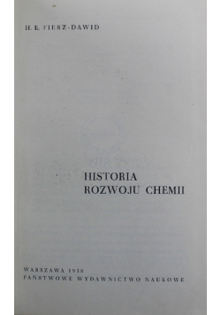 Historia rozwoju chemii