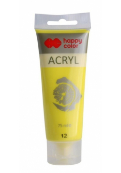 Farba akrylowa 75ml cytrynowa HAPPY COLOR