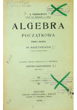 Algebra początkowa 1906 r.
