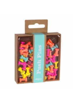 Pinezki beczułki Fluor Collection 50szt MIX