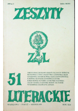 Zeszyty literackie 51 nr 3 / 1995