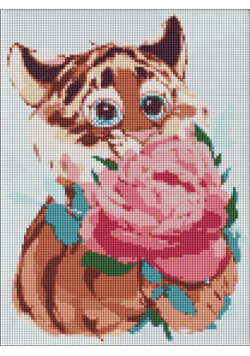 Diamentowa mozaika - Kwiaty dla mamy 30x40cm