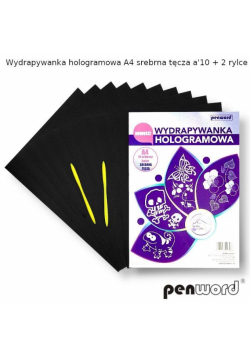 Wydrapywanka hologramowa A4 srebrna tęczowa