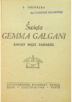 Święta Gemma Galgani  1938 r.