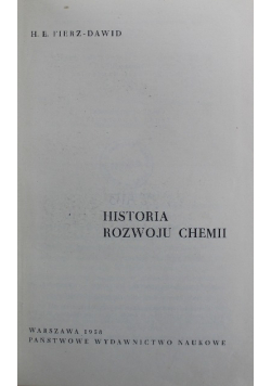 Historia rozwoju chemii