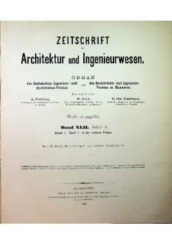 Zeitschrift fur Architektur und Ingenieurwesen Jahrgang band  XLII 1896 r.