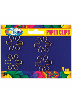 Spinacze biurowe Flower 25x29mm 4szt 88829