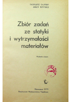 Zbiór zadań ze statystyki i wytrzymałości materiałów