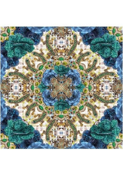 Karnet kwadrat z kopertą Blue Precious Rose