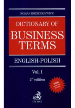 Dictionary of Business terms english polish volume 1