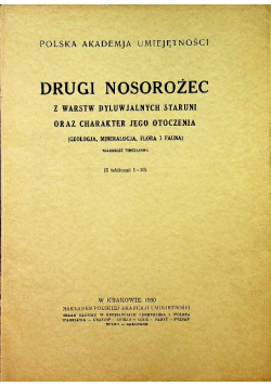 Drugi nosorożec Z warstw dyluwjalnych staruni oraz charakter jego otoczenia  1930 r.