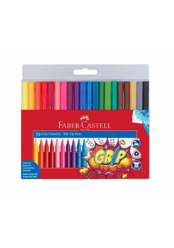 Flamastry Grip 20 kolorów w etui FABER CASTELL
