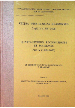 Księga wiertelnicza krakowska część IV