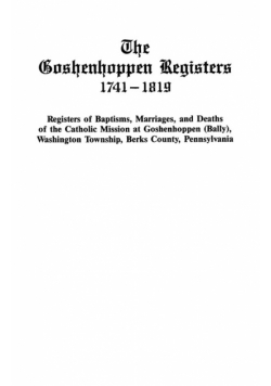 Goshenhoppen Registers, 1741-1819
