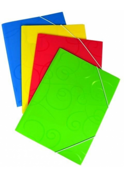 Teczka A4 plastikowa z gumką MIX