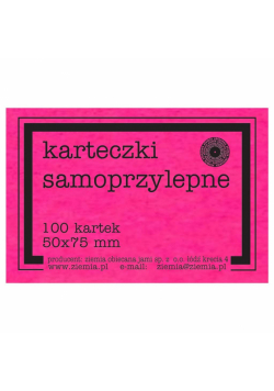 Karteczki samoprzylepne Fluo 50x75mm 100K róż