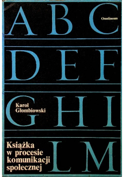 Książka w procesie komunikacji społecznej