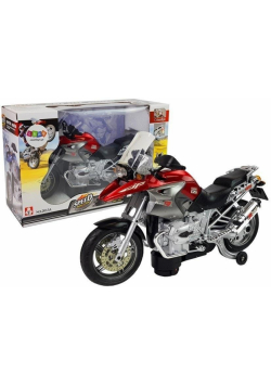 Motocykl ze światłami i muzyką czerwony