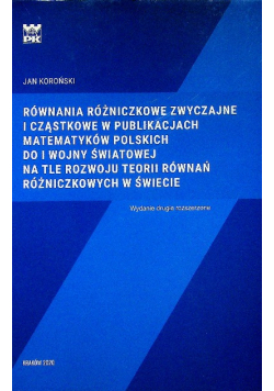 Równania różniczkowe zwyczajne i cząstkowe