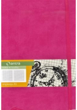 Notes A5 Kratka Impresja Różowy ANTRA