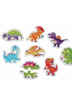 Puzzle szczęśliwe dinozaury