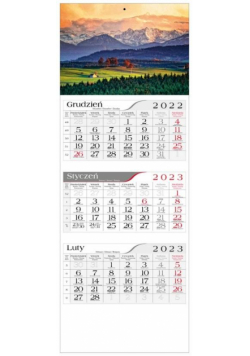 Kalendarz 2023 Trójdzielny Górski zachód